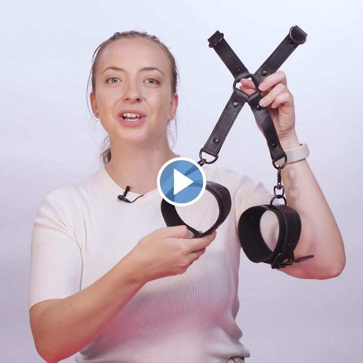 Bedroom fantasies hogtie with hand ankle cuffs bf009blk faq